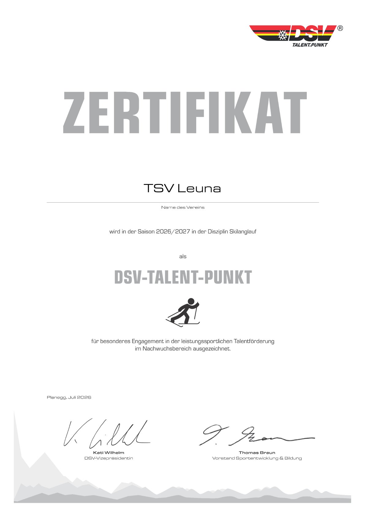 DSV Zertifikat